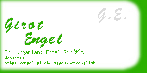 girot engel business card
